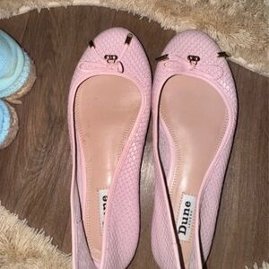 Dune London Pink Textured Loafers